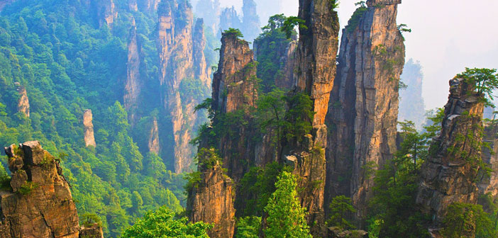 منطقه زیبای جهان در پارک ملی ژانگجیاجی ولینگ یانگ، چین